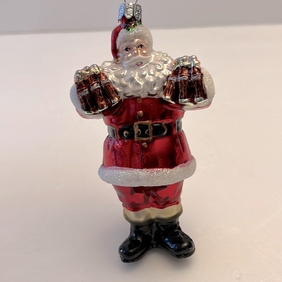 Kurt S Adler Coca Cooa Christmas Ornaments Santa and Coke Bottle 2009 2010 - Picture 10 of 12